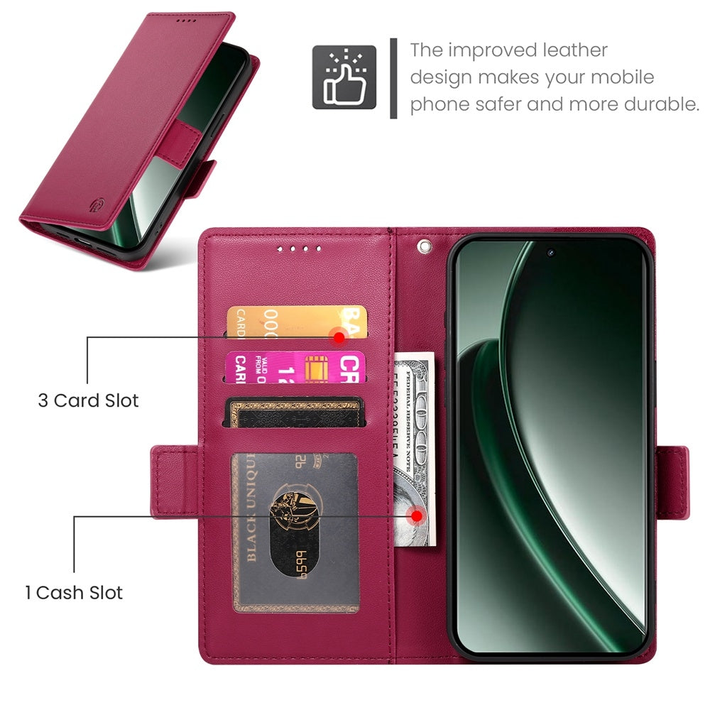Realme GT 6 Global Wallet Case - Luxury Magnetic PU Leather Flip Cover with Card Slots, Stand & Shockproof Protection