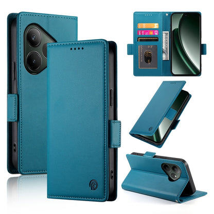Realme GT 6 Global Wallet Case - Luxury Magnetic PU Leather Flip Cover with Card Slots, Stand & Shockproof Protection
