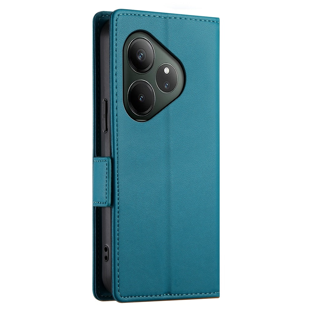 Realme GT 6 Global Wallet Case - Luxury Magnetic PU Leather Flip Cover with Card Slots, Stand & Shockproof Protection