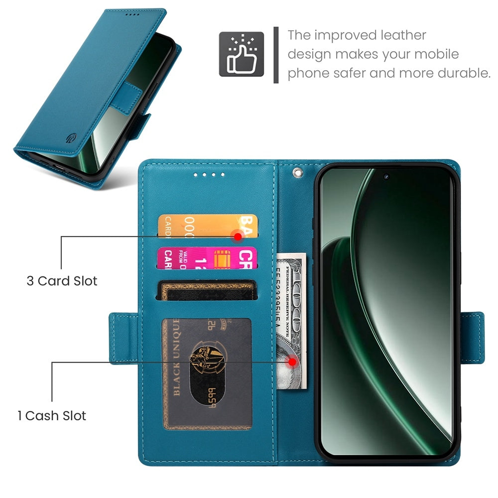 Realme GT 6 Global Wallet Case - Luxury Magnetic PU Leather Flip Cover with Card Slots, Stand & Shockproof Protection