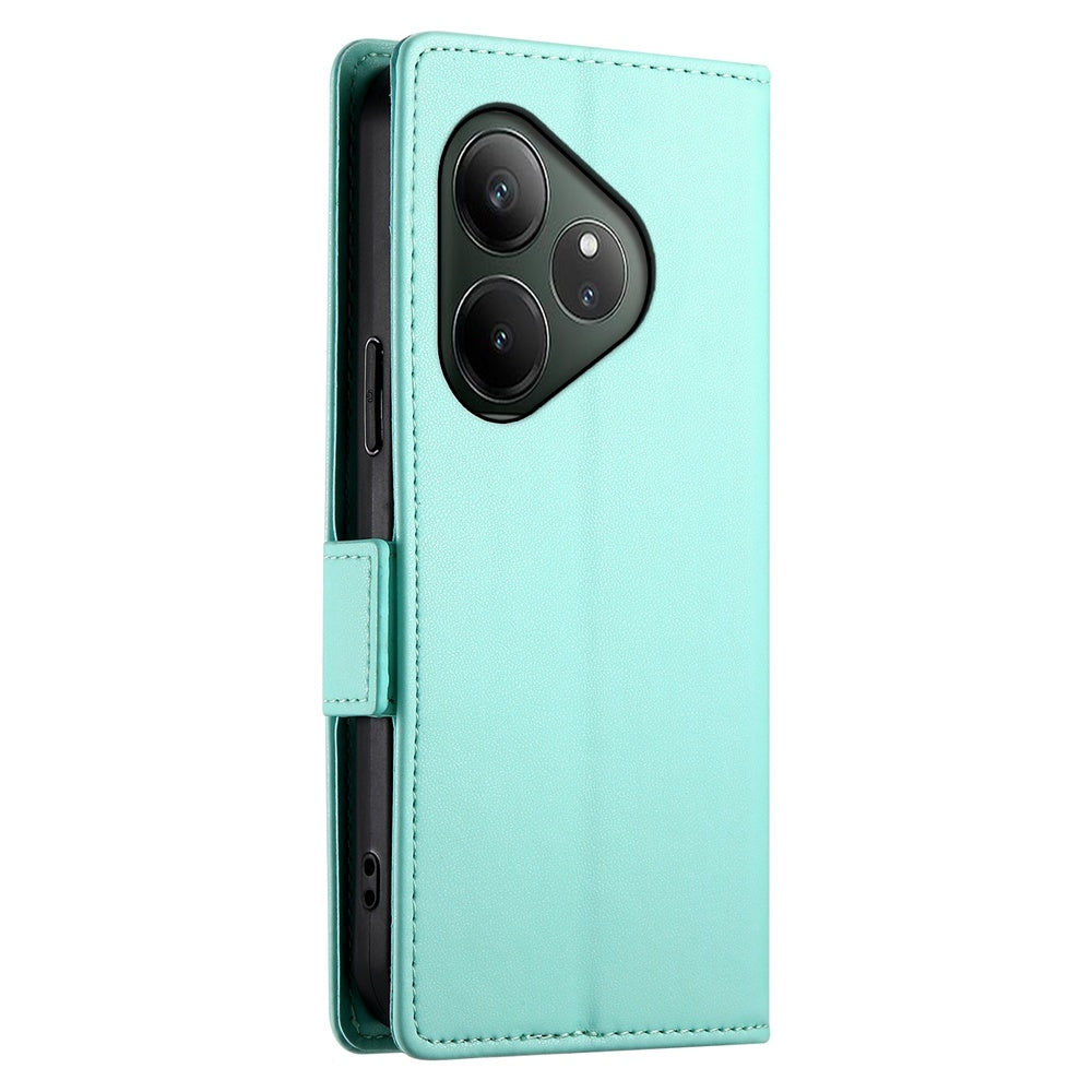 Realme GT 6 Global Wallet Case - Luxury Magnetic PU Leather Flip Cover with Card Slots, Stand & Shockproof Protection