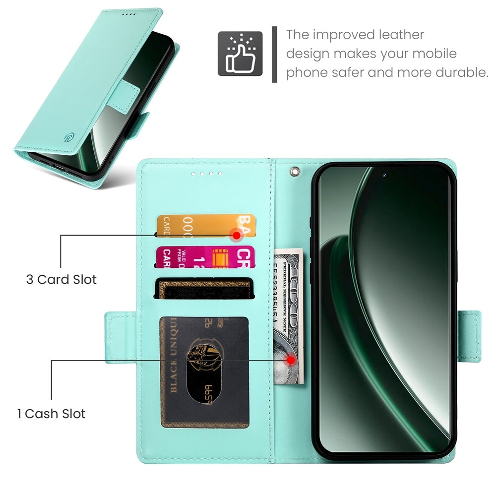 Realme GT 6 Global Wallet Case - Luxury Magnetic PU Leather Flip Cover with Card Slots, Stand & Shockproof Protection