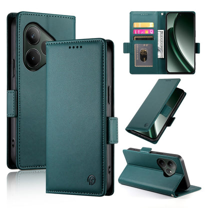 Realme GT 6 Global Wallet Case - Luxury Magnetic PU Leather Flip Cover with Card Slots, Stand & Shockproof Protection