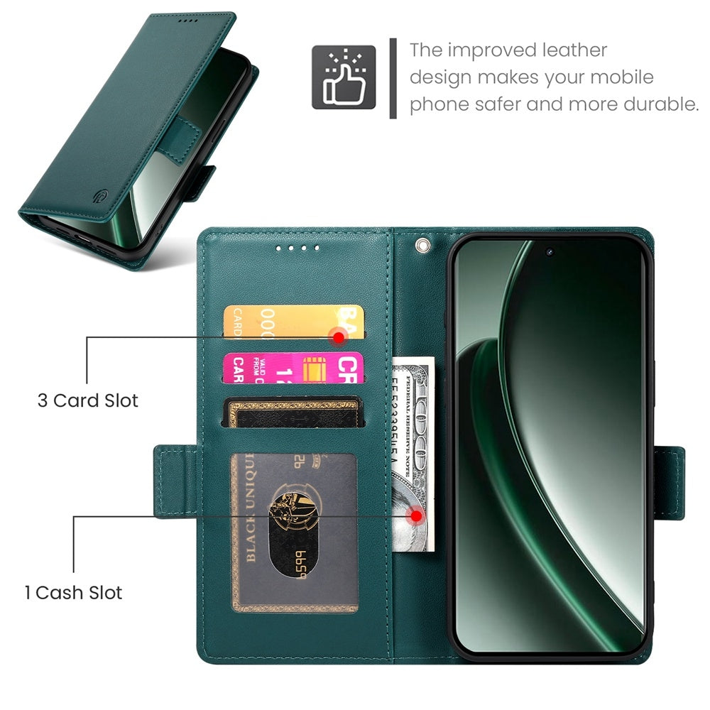 Realme GT 6 Global Wallet Case - Luxury Magnetic PU Leather Flip Cover with Card Slots, Stand & Shockproof Protection