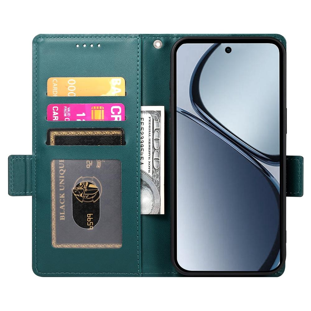 Realme 14x Wallet Case - Luxury Magnetic PU Leather Flip Cover with Card Slots, Stand & Shockproof Protection