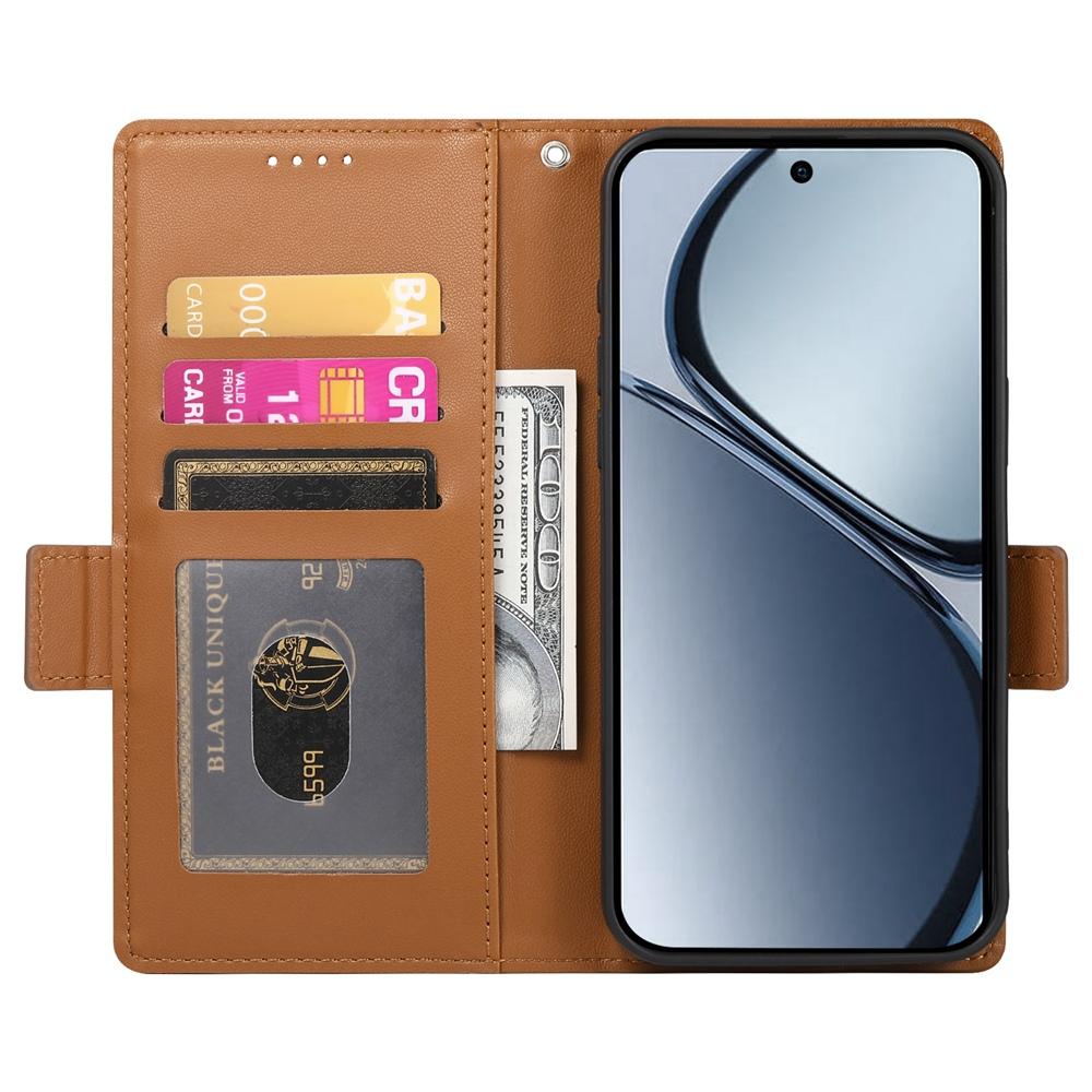 Realme 14x Wallet Case - Luxury Magnetic PU Leather Flip Cover with Card Slots, Stand & Shockproof Protection