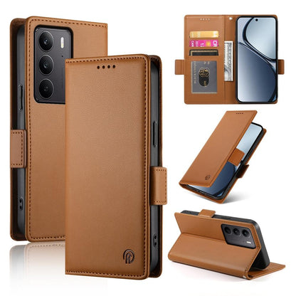 Realme 14x Wallet Case - Luxury Magnetic PU Leather Flip Cover with Card Slots, Stand & Shockproof Protection