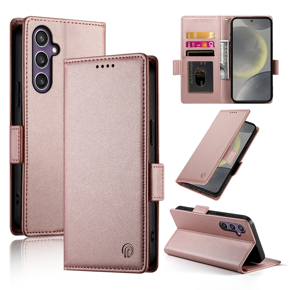 Samsung Galaxy S24 5G Wallet Case - Luxury Magnetic PU Leather Flip Cover with Card Slots, Stand & Shockproof Protection