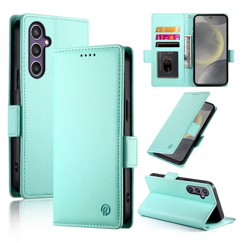 Samsung Galaxy S24 5G Wallet Case - Luxury Magnetic PU Leather Flip Cover with Card Slots, Stand & Shockproof Protection