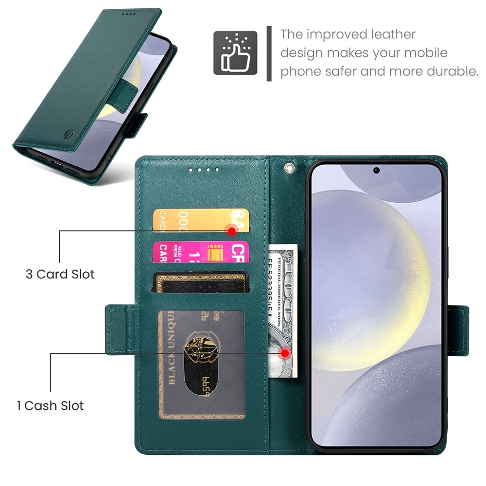 Samsung Galaxy S24+ 5G Wallet Case - Luxury Magnetic PU Leather Flip Cover with Card Slots, Stand & Shockproof Protection