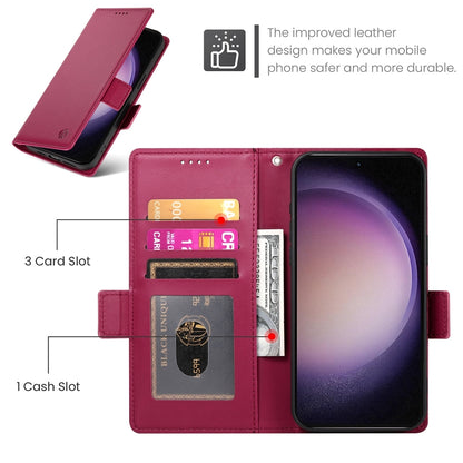 Samsung Galaxy S23 5G Wallet Case - Luxury Magnetic PU Leather Flip Cover with Card Slots, Stand & Shockproof Protection