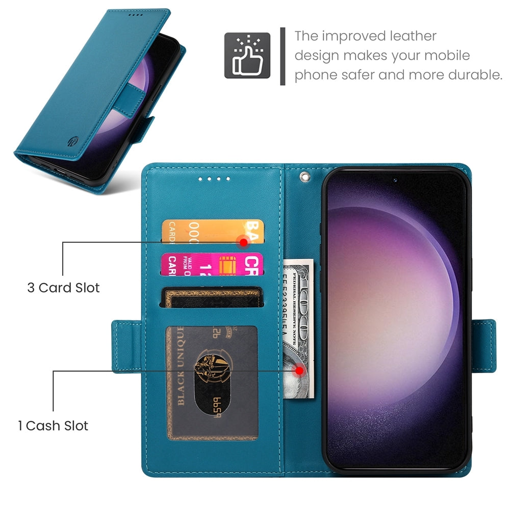 Samsung Galaxy S23 5G Wallet Case - Luxury Magnetic PU Leather Flip Cover with Card Slots, Stand & Shockproof Protection