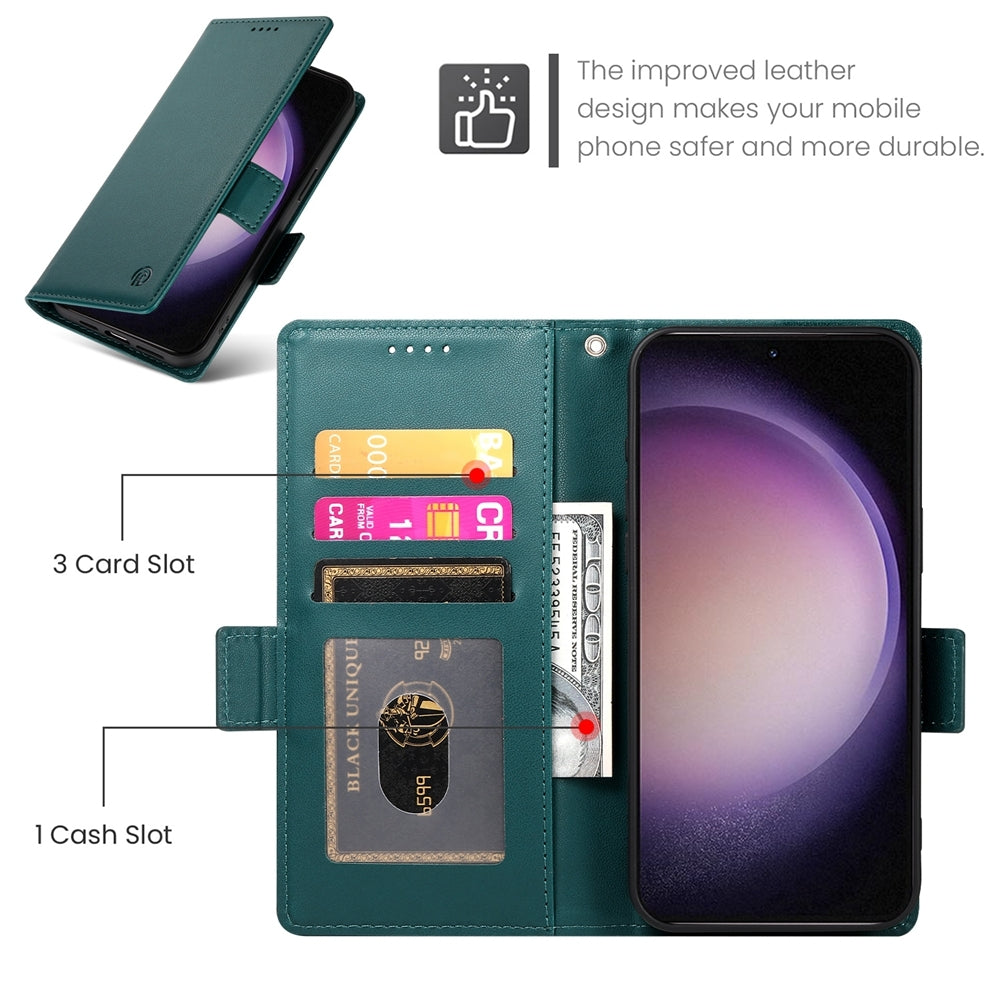 Samsung Galaxy S23 5G Wallet Case - Luxury Magnetic PU Leather Flip Cover with Card Slots, Stand & Shockproof Protection