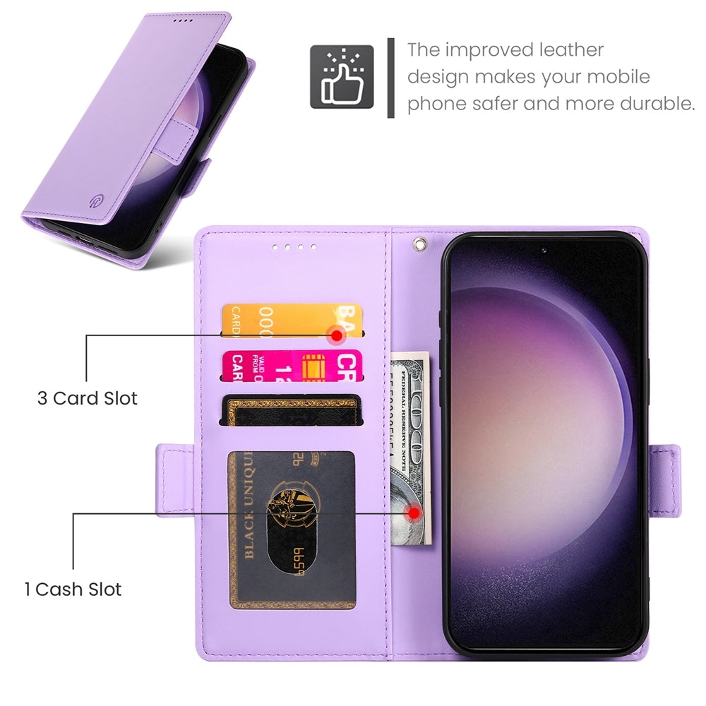 Samsung Galaxy S23 5G Wallet Case - Luxury Magnetic PU Leather Flip Cover with Card Slots, Stand & Shockproof Protection