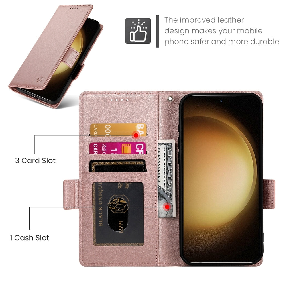 Samsung Galaxy S23+ 5G Wallet Case - Luxury Magnetic PU Leather Flip Cover with Card Slots, Stand & Shockproof Protection