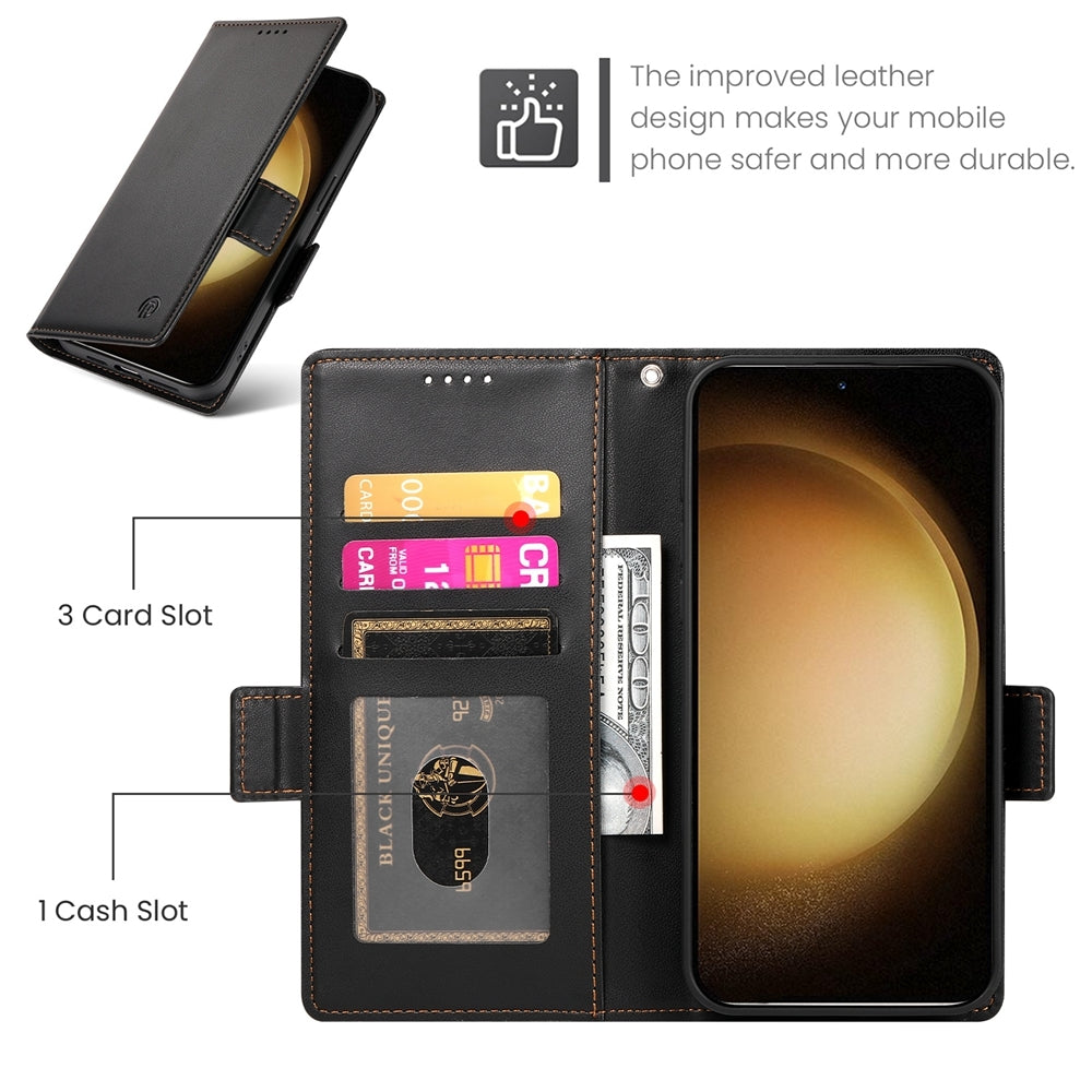 Samsung Galaxy S23+ 5G Wallet Case - Luxury Magnetic PU Leather Flip Cover with Card Slots, Stand & Shockproof Protection