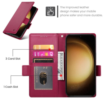 Samsung Galaxy S23+ 5G Wallet Case - Luxury Magnetic PU Leather Flip Cover with Card Slots, Stand & Shockproof Protection