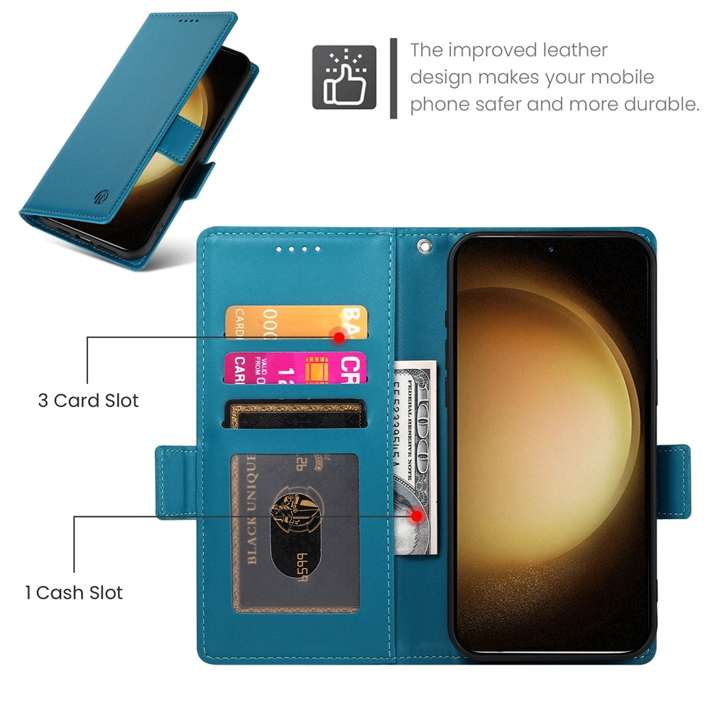 Samsung Galaxy S23+ 5G Wallet Case - Luxury Magnetic PU Leather Flip Cover with Card Slots, Stand & Shockproof Protection