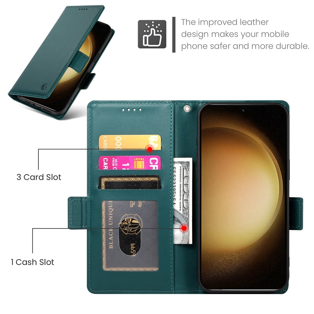 Samsung Galaxy S23+ 5G Wallet Case - Luxury Magnetic PU Leather Flip Cover with Card Slots, Stand & Shockproof Protection