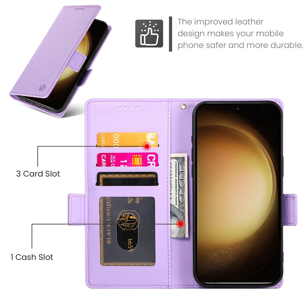Samsung Galaxy S23+ 5G Wallet Case - Luxury Magnetic PU Leather Flip Cover with Card Slots, Stand & Shockproof Protection