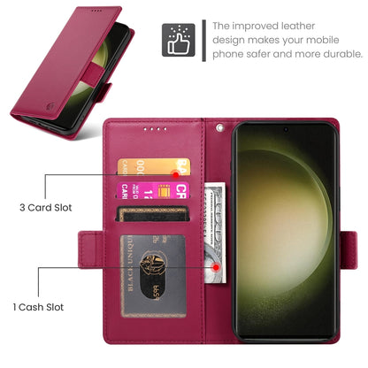 Samsung Galaxy S23 Ultra 5G Wallet Case - Luxury Magnetic PU Leather Flip Cover with Card Slots, Stand & Shockproof Protection