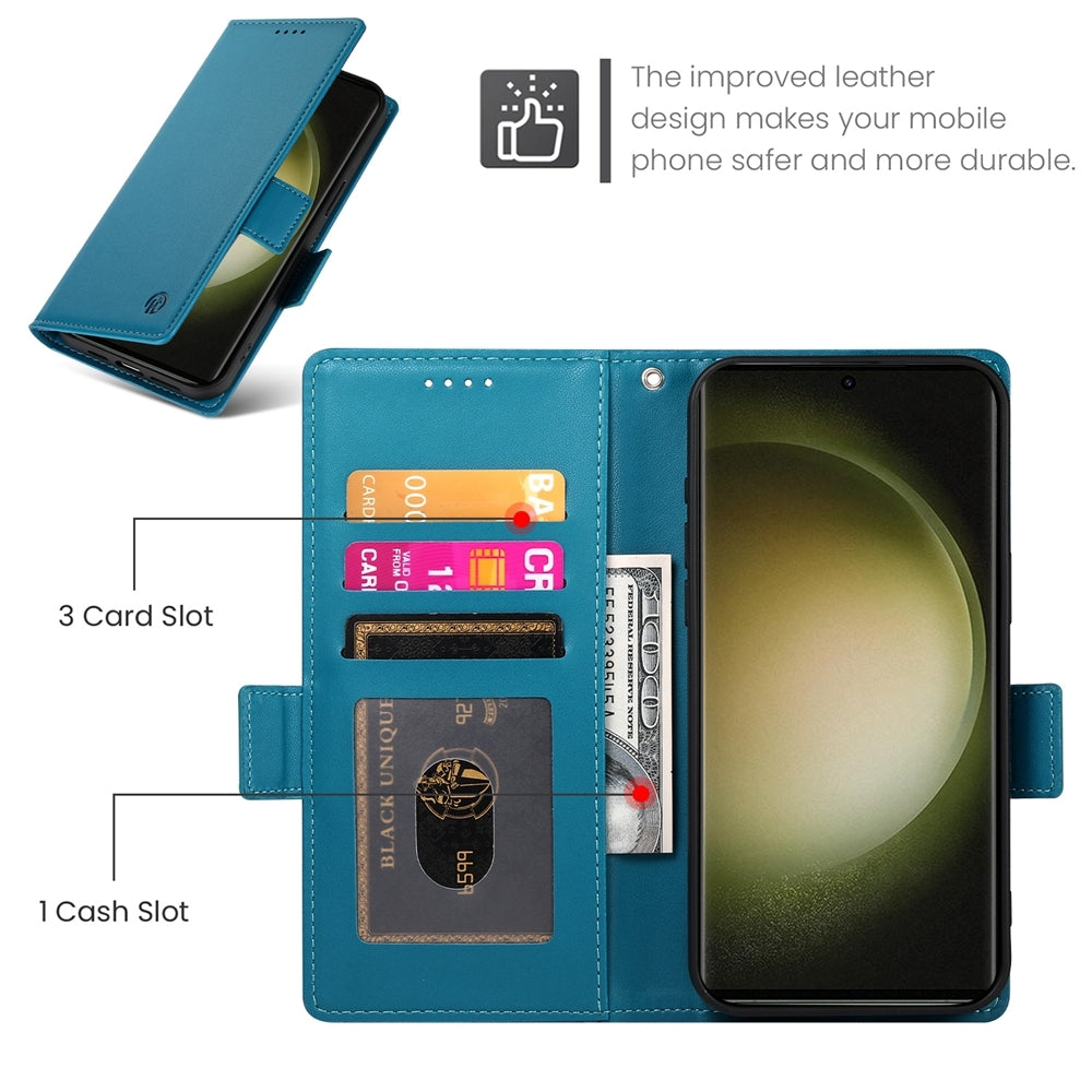 Samsung Galaxy S23 Ultra 5G Wallet Case - Luxury Magnetic PU Leather Flip Cover with Card Slots, Stand & Shockproof Protection