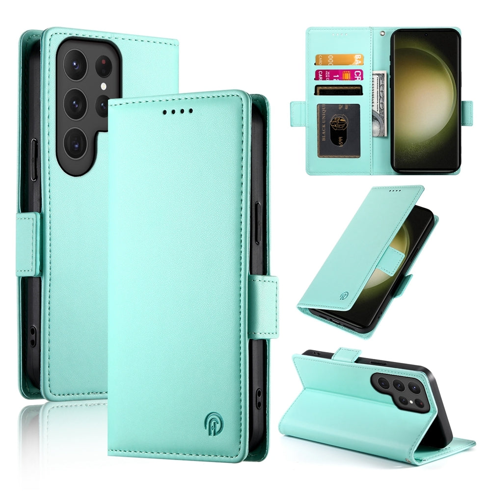 Samsung Galaxy S23 Ultra 5G Wallet Case - Luxury Magnetic PU Leather Flip Cover with Card Slots, Stand & Shockproof Protection