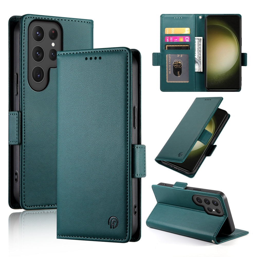 Samsung Galaxy S23 Ultra 5G Wallet Case - Luxury Magnetic PU Leather Flip Cover with Card Slots, Stand & Shockproof Protection