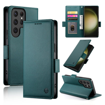Samsung Galaxy S23 Ultra 5G Wallet Case - Luxury Magnetic PU Leather Flip Cover with Card Slots, Stand & Shockproof Protection