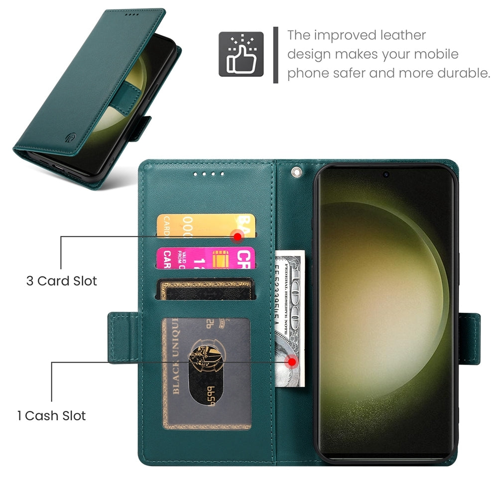 Samsung Galaxy S23 Ultra 5G Wallet Case - Luxury Magnetic PU Leather Flip Cover with Card Slots, Stand & Shockproof Protection