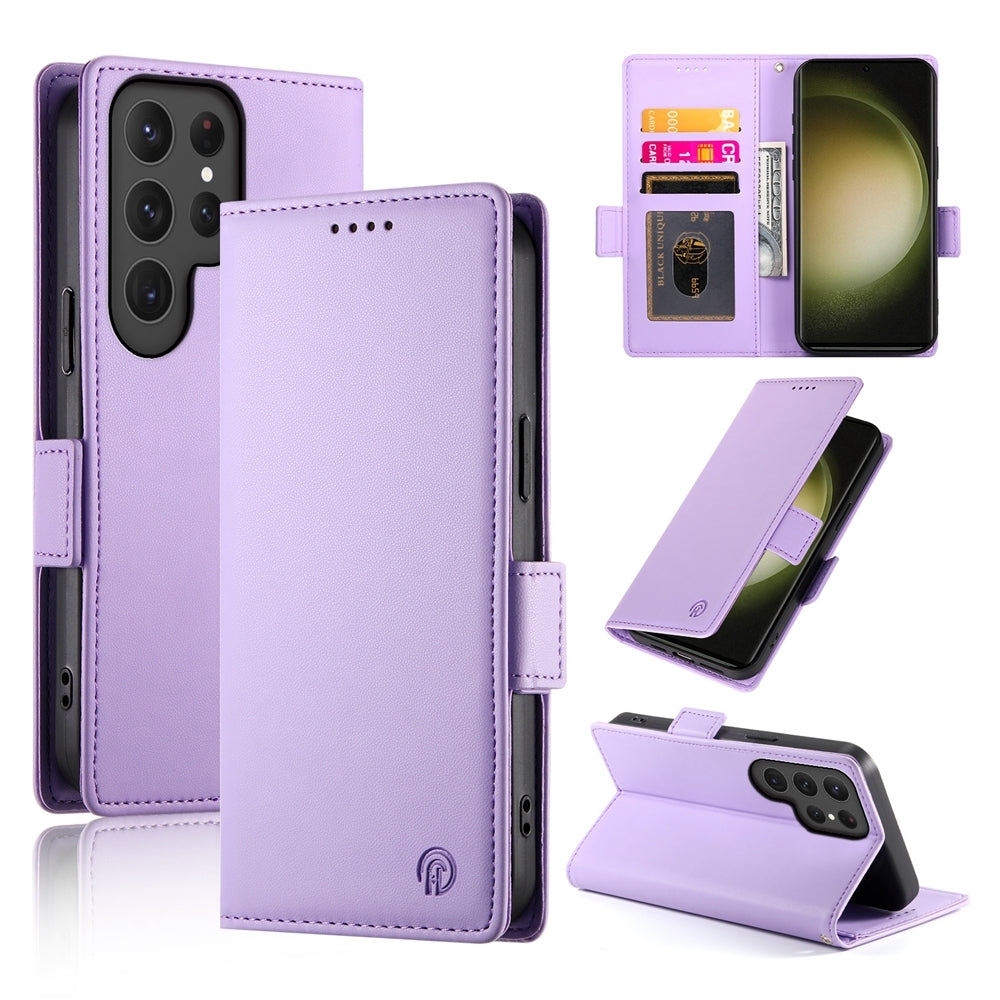 Samsung Galaxy S23 Ultra 5G Wallet Case - Luxury Magnetic PU Leather Flip Cover with Card Slots, Stand & Shockproof Protection