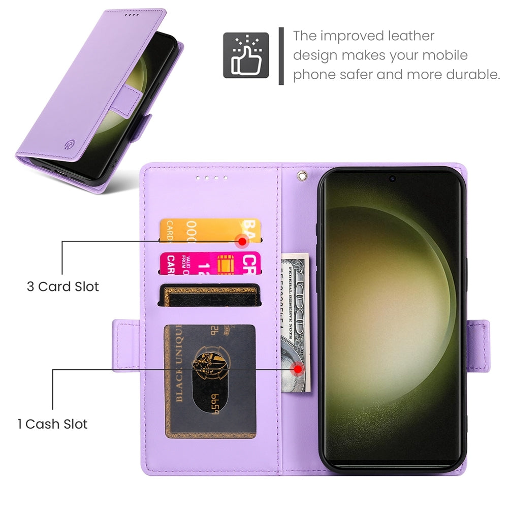 Samsung Galaxy S23 Ultra 5G Wallet Case - Luxury Magnetic PU Leather Flip Cover with Card Slots, Stand & Shockproof Protection