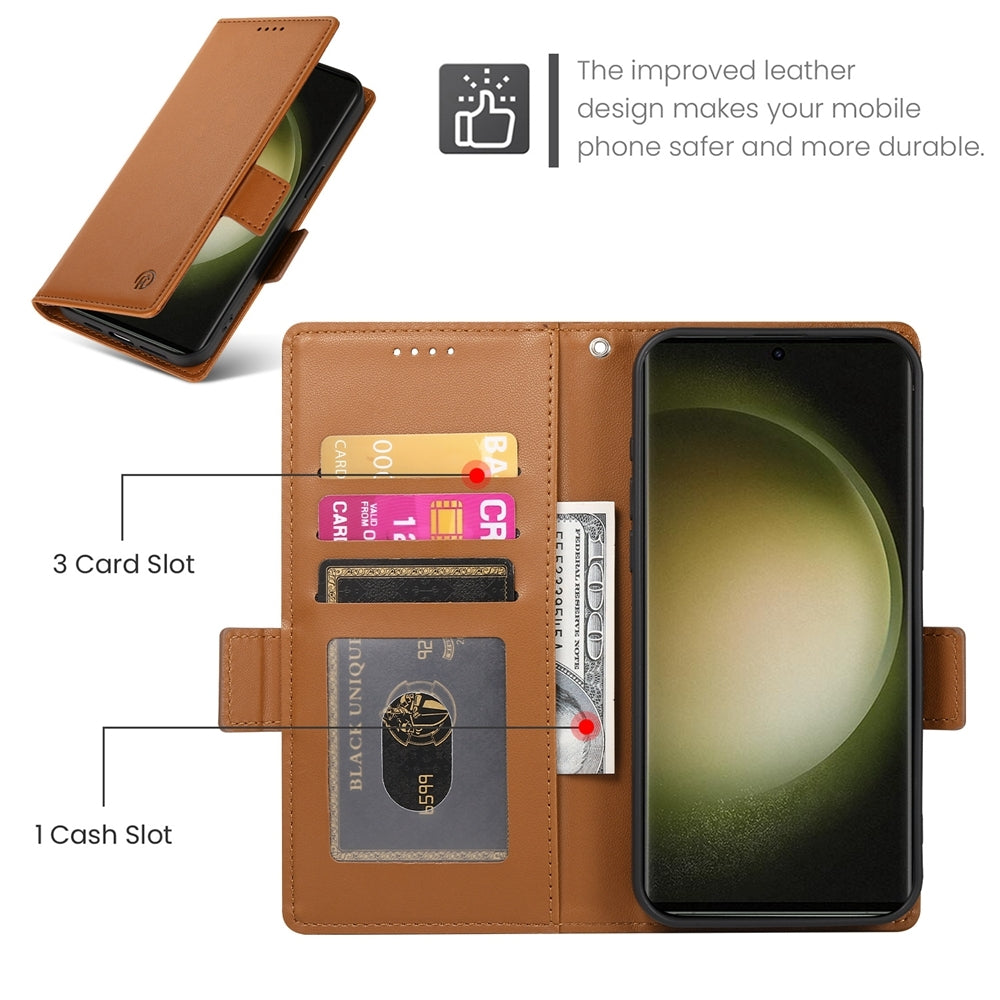 Samsung Galaxy S23 Ultra 5G Wallet Case - Luxury Magnetic PU Leather Flip Cover with Card Slots, Stand & Shockproof Protection