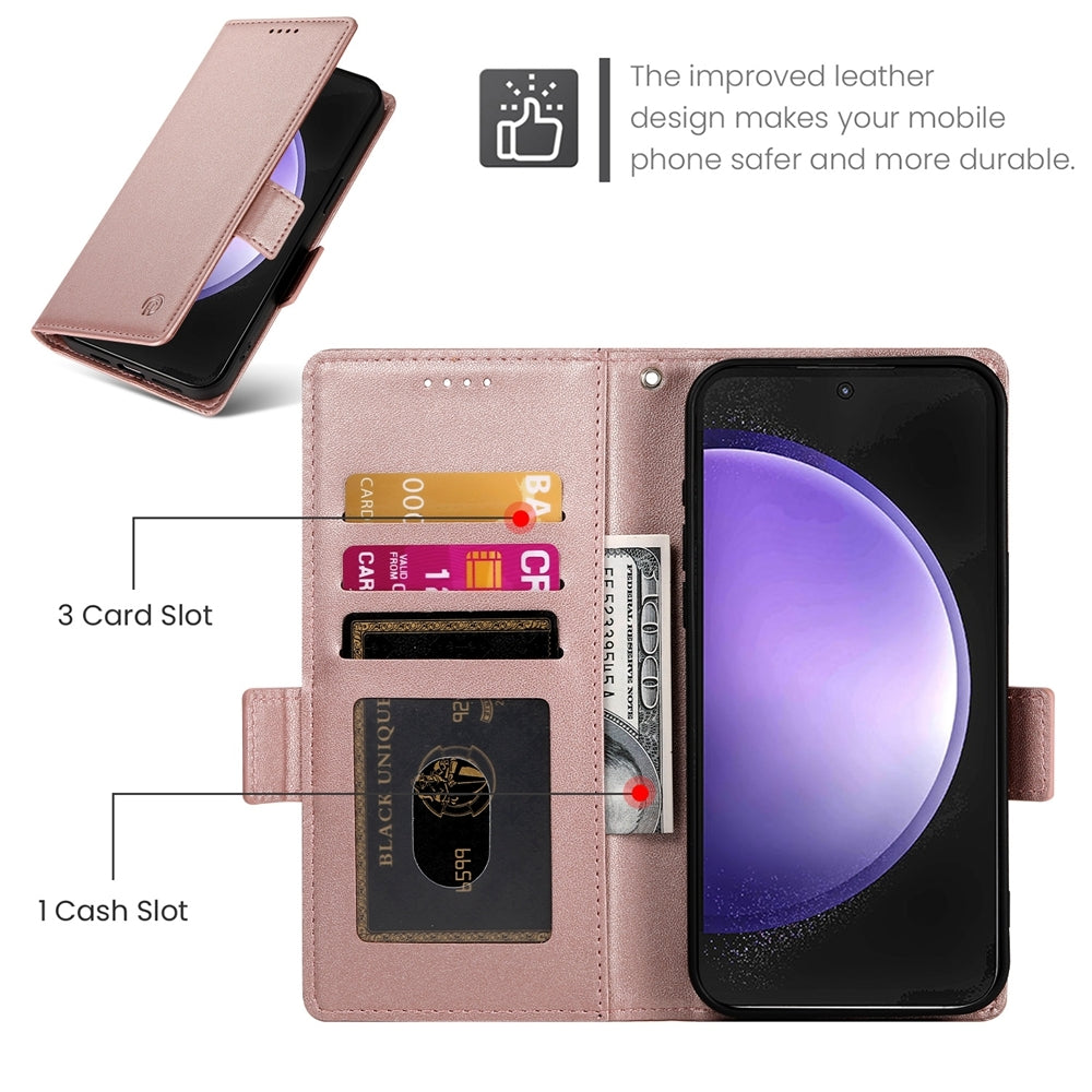 Samsung Galaxy S23 FE 5G Wallet Case - Luxury Magnetic PU Leather Flip Cover with Card Slots, Stand & Shockproof Protection