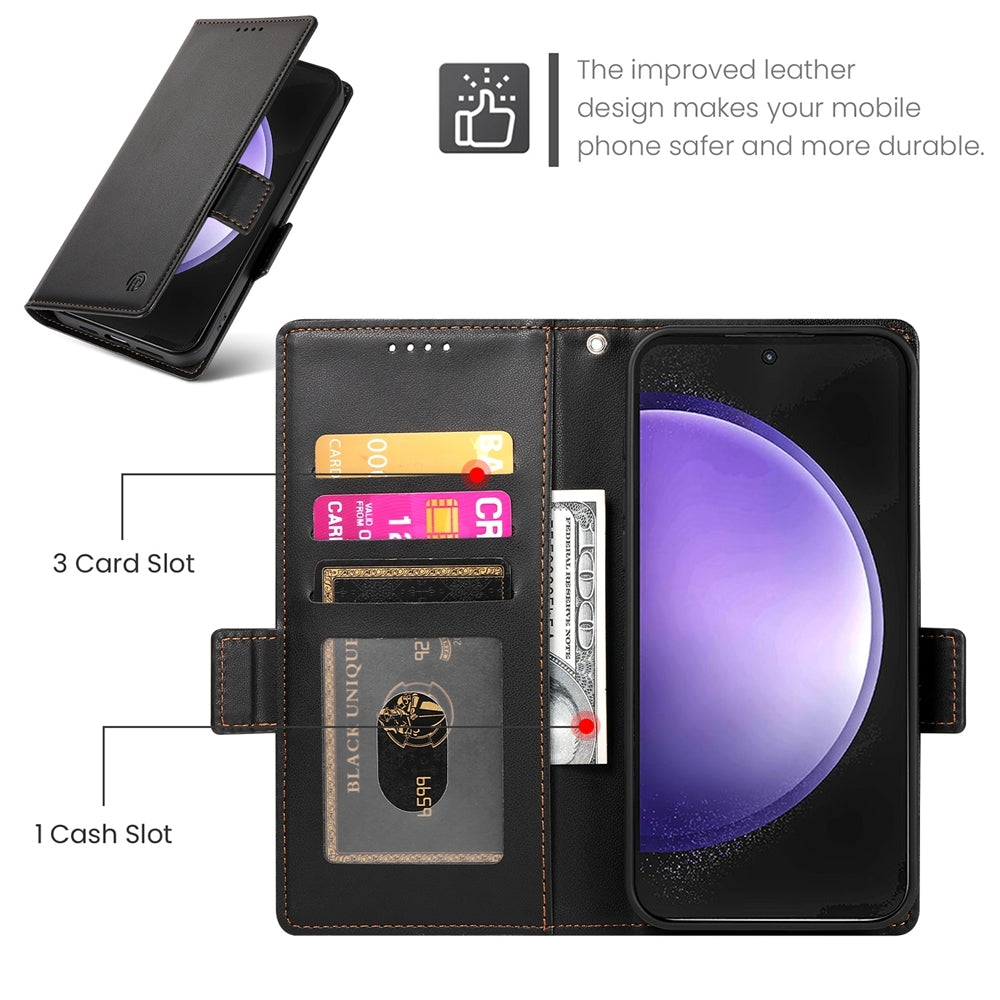 Samsung Galaxy S23 FE 5G Wallet Case - Luxury Magnetic PU Leather Flip Cover with Card Slots, Stand & Shockproof Protection