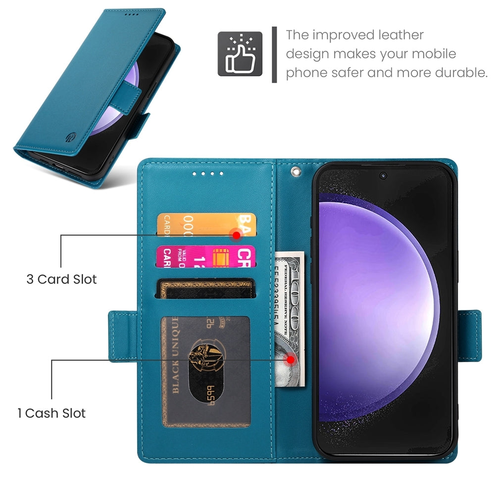 Samsung Galaxy S23 FE 5G Wallet Case - Luxury Magnetic PU Leather Flip Cover with Card Slots, Stand & Shockproof Protection