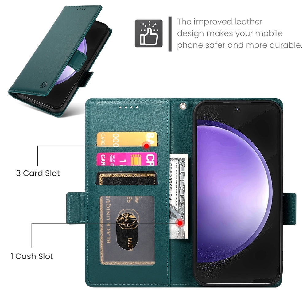 Samsung Galaxy S23 FE 5G Wallet Case - Luxury Magnetic PU Leather Flip Cover with Card Slots, Stand & Shockproof Protection