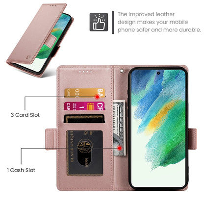 Samsung Galaxy S21 FE 5G Wallet Case - Luxury Magnetic PU Leather Flip Cover with Card Slots, Stand & Shockproof Protection