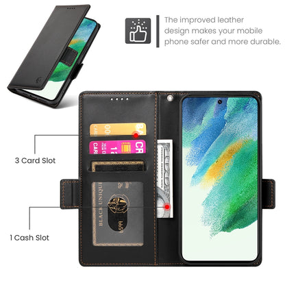 Samsung Galaxy S21 FE 5G Wallet Case - Luxury Magnetic PU Leather Flip Cover with Card Slots, Stand & Shockproof Protection
