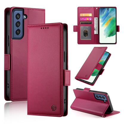 Samsung Galaxy S21 FE 5G Wallet Case - Luxury Magnetic PU Leather Flip Cover with Card Slots, Stand & Shockproof Protection