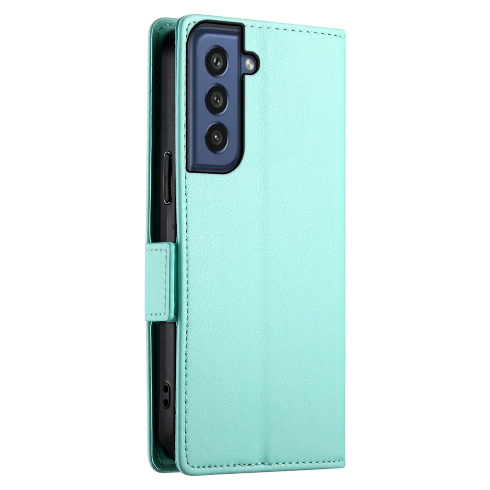 Samsung Galaxy S21 FE 5G Wallet Case - Luxury Magnetic PU Leather Flip Cover with Card Slots, Stand & Shockproof Protection