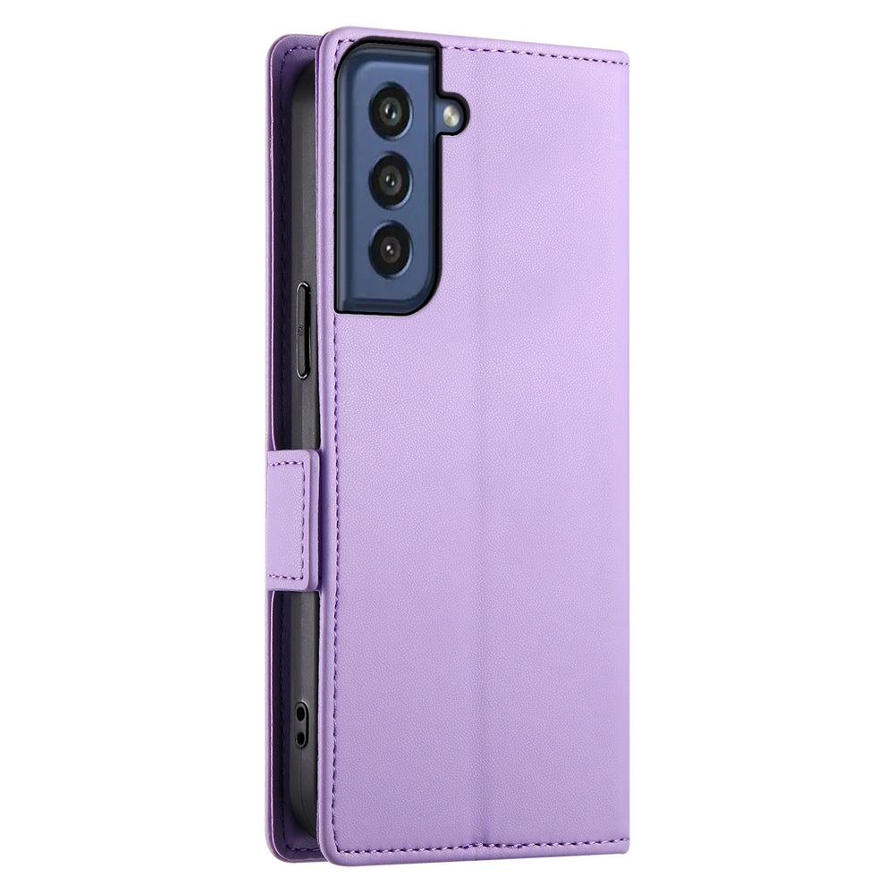 Samsung Galaxy S21 FE 5G Wallet Case - Luxury Magnetic PU Leather Flip Cover with Card Slots, Stand & Shockproof Protection