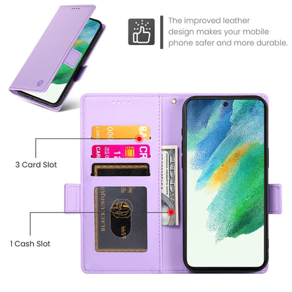 Samsung Galaxy S21 FE 5G Wallet Case - Luxury Magnetic PU Leather Flip Cover with Card Slots, Stand & Shockproof Protection