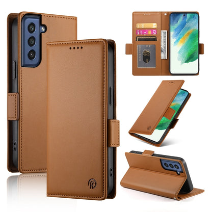 Samsung Galaxy S21 FE 5G Wallet Case - Luxury Magnetic PU Leather Flip Cover with Card Slots, Stand & Shockproof Protection