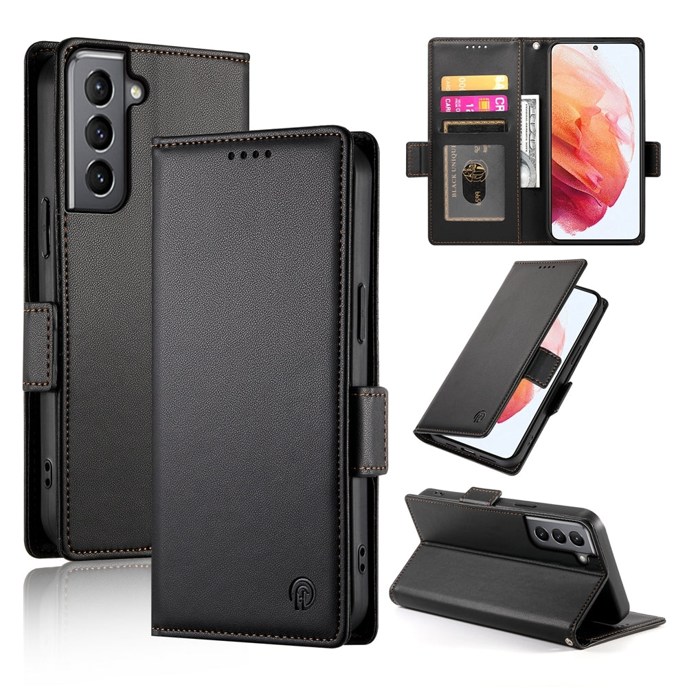 Samsung Galaxy S21 5G Wallet Case - Luxury Magnetic PU Leather Flip Cover with Card Slots, Stand & Shockproof Protection