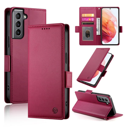Samsung Galaxy S21 5G Wallet Case - Luxury Magnetic PU Leather Flip Cover with Card Slots, Stand & Shockproof Protection
