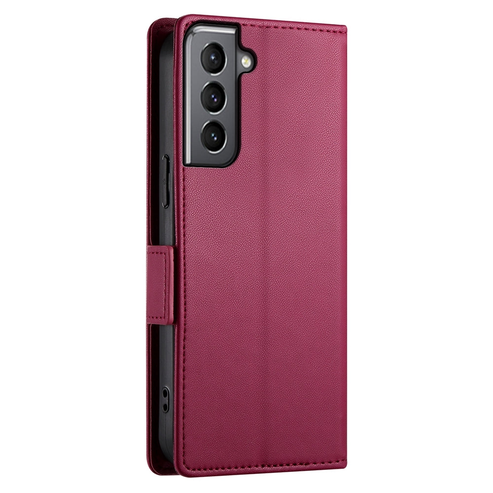 Samsung Galaxy S21 5G Wallet Case - Luxury Magnetic PU Leather Flip Cover with Card Slots, Stand & Shockproof Protection