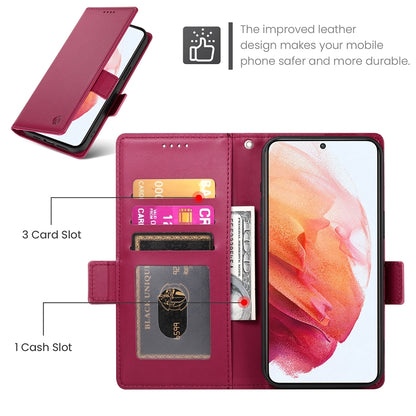 Samsung Galaxy S21 5G Wallet Case - Luxury Magnetic PU Leather Flip Cover with Card Slots, Stand & Shockproof Protection