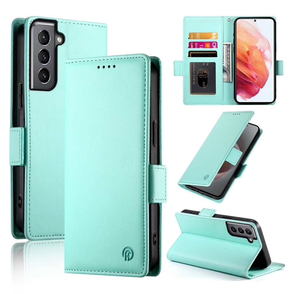 Samsung Galaxy S21 5G Wallet Case - Luxury Magnetic PU Leather Flip Cover with Card Slots, Stand & Shockproof Protection