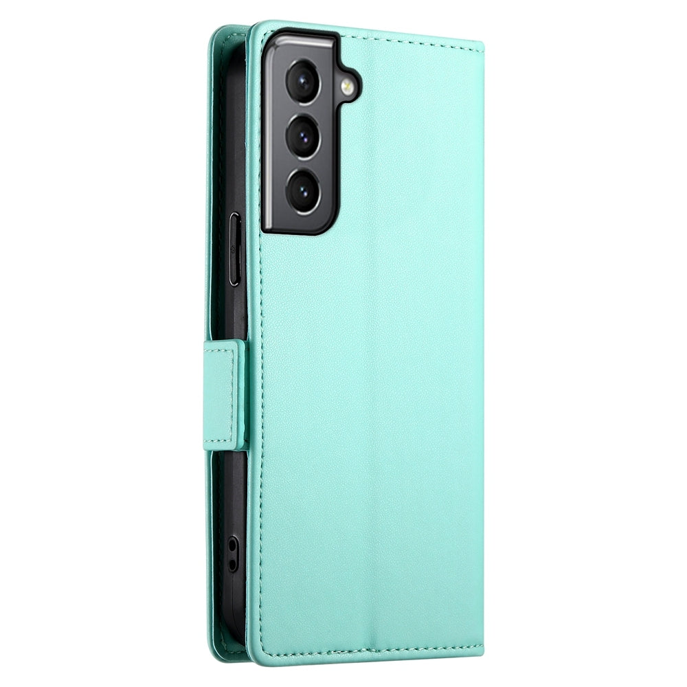 Samsung Galaxy S21 5G Wallet Case - Luxury Magnetic PU Leather Flip Cover with Card Slots, Stand & Shockproof Protection